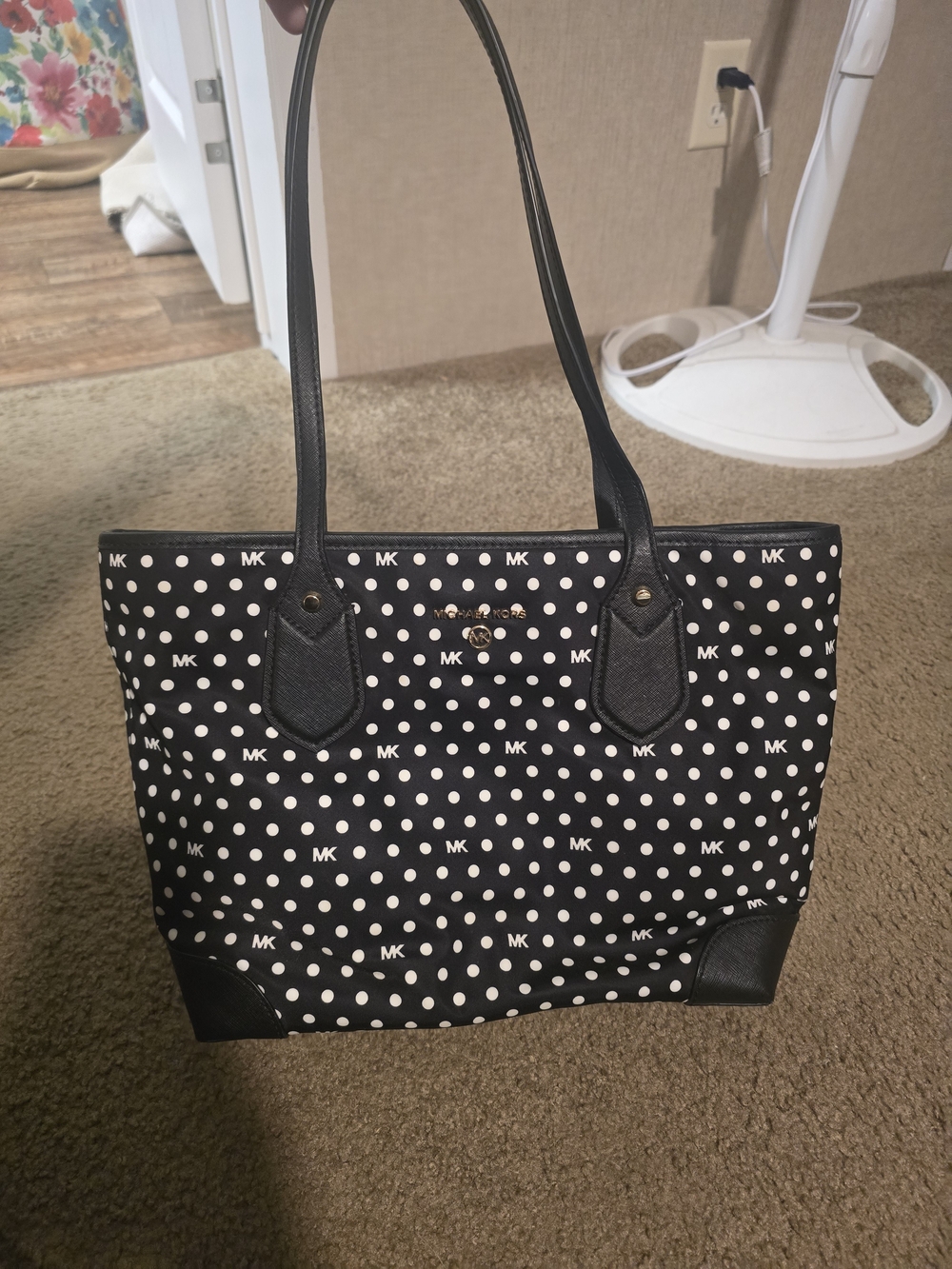 Michael Kors Black Polka Dot Tote Bag